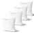 4 Refis De Almofada Resistente Macio 50cm x 50cm Fibra Aparada Virgem - Imagem 2