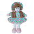 Boneca Pano Malha 37cm Brinquedo Decorativa Artesanal Menina Fofura Meiga Presente - Imagem 1