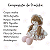 Boneca Pano Malha 37cm Brinquedo Decorativa Artesanal Menina Fofura Meiga Presente - Imagem 18