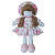 Boneca Pano Malha 37cm Brinquedo Decorativa Artesanal Menina Fofura Meiga Presente - Imagem 6