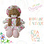 Boneca Pano Malha 37cm Brinquedo Decorativa Artesanal Menina Fofura Meiga Presente - Imagem 9