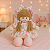 Boneca Pano Malha 37cm Brinquedo Decorativa Artesanal Menina Fofura Meiga Presente - Imagem 10