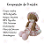 Boneca Pano Malha 37cm Brinquedo Decorativa Artesanal Menina Fofura Meiga Presente - Imagem 13