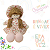 Boneca Pano Malha 37cm Brinquedo Decorativa Artesanal Menina Fofura Meiga Presente - Imagem 14