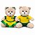 Casal Ursinhos Pelúcia Brasil Copa Do Mundo Decoração Futebol Torcida - Imagem 1