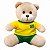 Casal Ursinhos Pelúcia Brasil Copa Do Mundo Decoração Futebol Torcida - Imagem 8