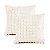 Kit 2 Capas De Almofada 45x45 Flannel Jacquard Diamante Sofa - Imagem 1