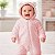 Macacão Ursinho Bebê Inverno Capuz Zíper Peludinho Bolinhas - Imagem 7