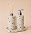 Kit banheiro granilite marrom/palha - 3 peças - Imagem 3