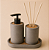 Kit banheiro madeira sabonete/difusor - Imagem 1