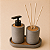 Kit banheiro madeira sabonete/difusor - Imagem 2