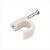 Grampo para fios 6,0 mm² redondo branco c/ 100 peças - Vonder - Imagem 1