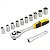 Kit soquetes sextavados encaixe 1/2" com catraca 12 peças - Vonder - Imagem 1
