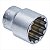Soquete estriado com encaixe de 1/2" 24 mm - Vonder - Imagem 3