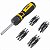 Kit de bits/ponteiras com 49 peças encaixe sextavado de 1/4" - Vonder - Imagem 1