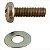 Parafuso com arruela para suporte de TV 5/16" x 30 mm - Vonder - Imagem 2