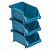 Gaveteiro plástico nº 3 com 6 peças 8 x 10,4 x 17,6 cm modelo prático azul Vonder - Imagem 3