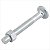 Parafuso francês zincado 3/8" x 3" com porca 100 peças - Vonder - Imagem 3