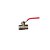 ST10100-14 Registro esfera fêmea X fêmea Rosca G 1/4" BSP em latão passagem plena - Imagem 1