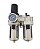 ST10010-34 Filtro regulador e lubrificador 3/4" com manômetro e proteção - Imagem 1