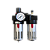 ST10009-12 Filtro regulador de ar e lubrificador 1/2" com manômetro e capa de proteção - Imagem 1