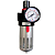 ST10018-12 Filtro regulador de ar 1/2" com manômetro e capa de proteção - Imagem 1