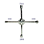 ST10302 Chave de roda tipo Cruz 4 bocas 17mm x 19mm x 21mm e 23mm em Aço Cromo-Vanádio (CRV) 350mm - Imagem 3