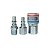 ST10360-KIT Kit Engate Rápido Fêmea com Adaptador pino Macho + Fêmea 1/4" NPT em Aço - Imagem 2