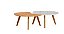 60233 CONJ MESA CENTRO(2PCS) OFF WHITE(G)/ NATURE(P) - Imagem 1