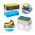 Porta Detergente Dispenser de Plástico com Suporte para Bucha Organização de Cozinha 600ml - Imagem 1