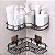 Kit 2 Prateleiras Adesivas Decorativas e Organizadoras - Design Lateral Preto - Imagem 1