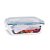 Pote Vidro Retangular Tampa Hermética com 4 Travas 640ml - Quality House - Imagem 1