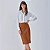Saia Midi Camel Com Fenda Suzie - Imagem 1