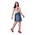 Saia Azul Jeans Bordado Industrial - Imagem 2