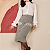Conjunto Preto Algodão Saia Justa Em Tweed Midi - Imagem 1