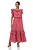 Vestido Rosa Longuete Em Laise Com Babados - Imagem 1