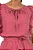 Vestido Rosa Longuete Em Laise Com Babados - Imagem 2