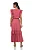 Vestido Rosa Longuete Em Laise Com Babados - Imagem 3