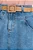 Saia Jeans Feminina Com Bolsos E Cinto Sintetico - Imagem 3