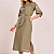 Vestido Chemise Verde Linho Bordados Richelieu - Imagem 1