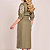 Vestido Chemise Verde Linho Bordados Richelieu - Imagem 2