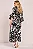 Vestido Viscose Estampa Folhagens P&B Midi Fascinius - Imagem 4