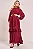 Vestido Viscose Gola Alta Saia Com Babados Fascinius - Imagem 1