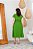 Vestido Em Linho Pespontados Verde - Imagem 2