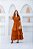 Vestido Longo Babados Caramelo - Imagem 1