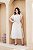 Vestido Em Linho Pespontados Natural - Imagem 1