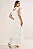 Vestido Off-White Com Babados E Detalhes Em Guipir Evasê Midi Fascinius - Imagem 2