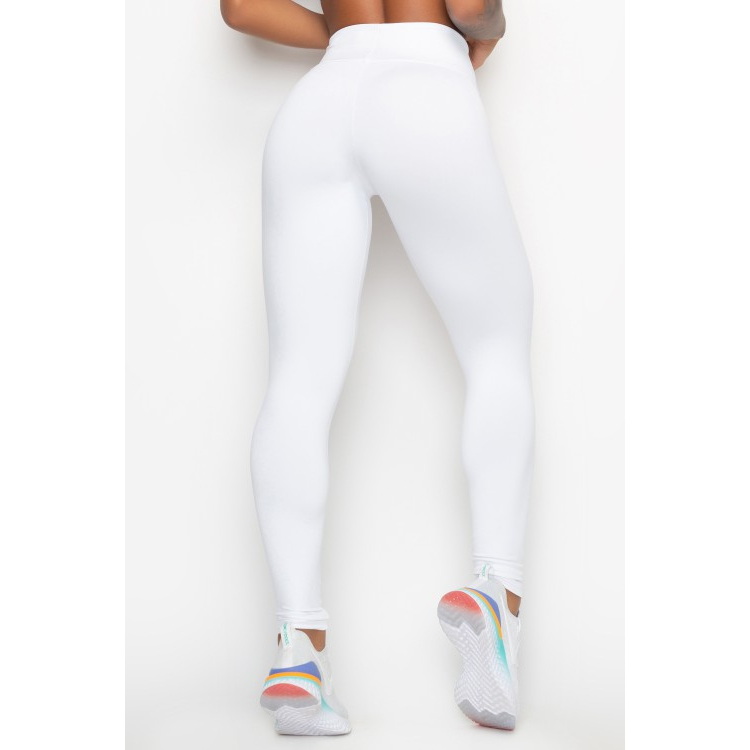 Calça Legging Branca Enfermagem Plus Size Em Suplex - Imagem 5