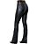Calça Disco Hot Pants Flare Bailarina Em Cirré Couro Com Bolsos Zíper - Imagem 2