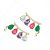 Brinco Ear Cuff 4 Gotas Zircônias Coloridas e Pingente Olho Grego - Imagem 2